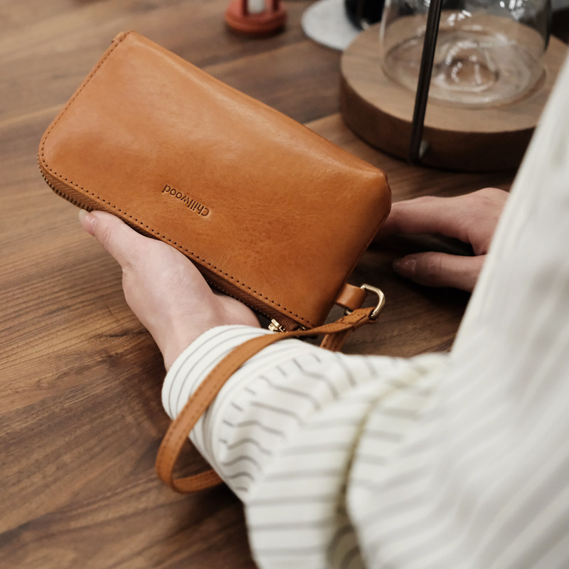 葱木 日系复古高颜值真皮钱包女士长款手拿包手机钱包一体包女款,箱包皮具/热销女包/男包,钱包,淘宝优惠券,粉丝福利购,淘宝优惠卷