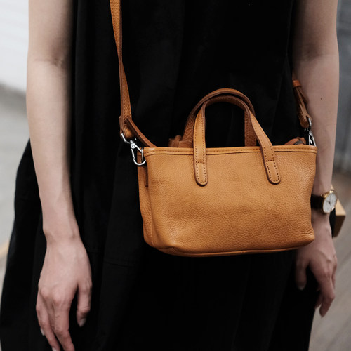 葱木质感小众复古通勤小托特包