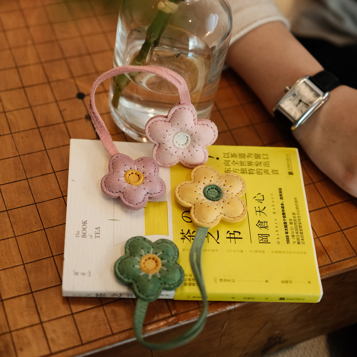 葱木 独特小众包挂 皮质花朵包挂 花朵挂件花花挂件 粉色包包挂件