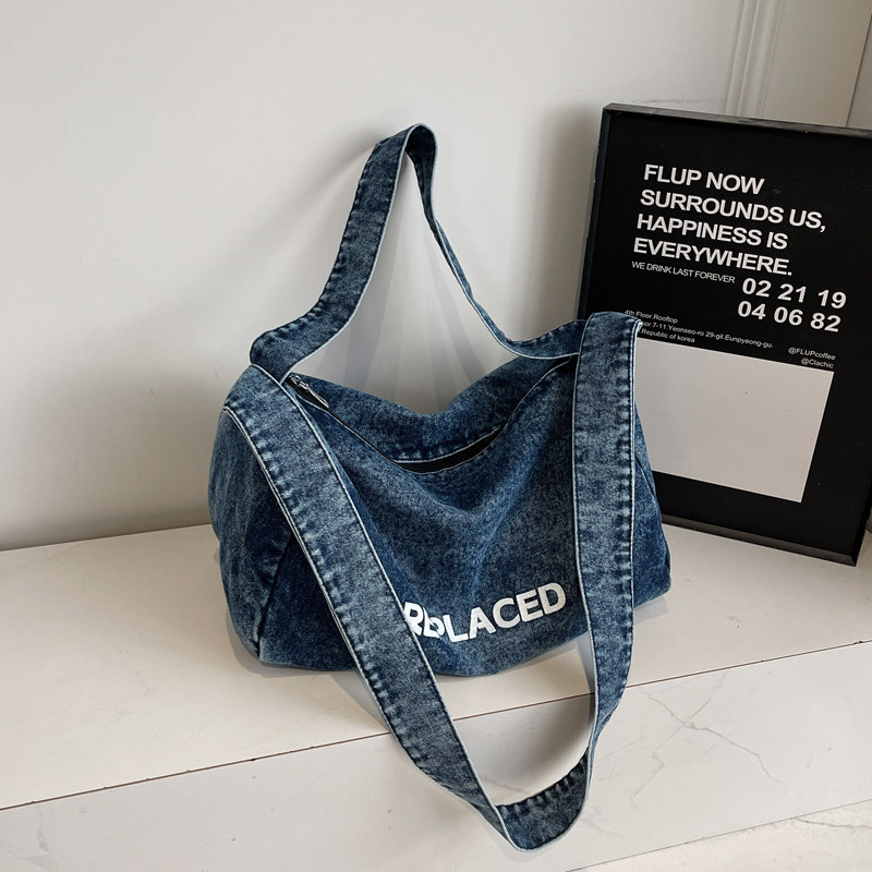 黛慕鸟2026休闲简约牛仔布托特包女大容量单肩斜挎包百搭通勤包,箱包皮具/热销女包/男包,托特包,淘宝优惠券,粉丝福利购,淘宝优惠卷