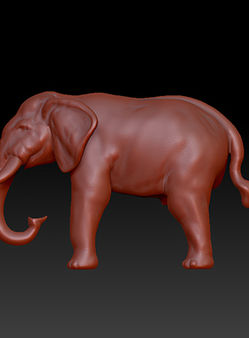 三维图 圆雕图 模型 3D STL 精雕 木雕 雕刻图B标准大象251128