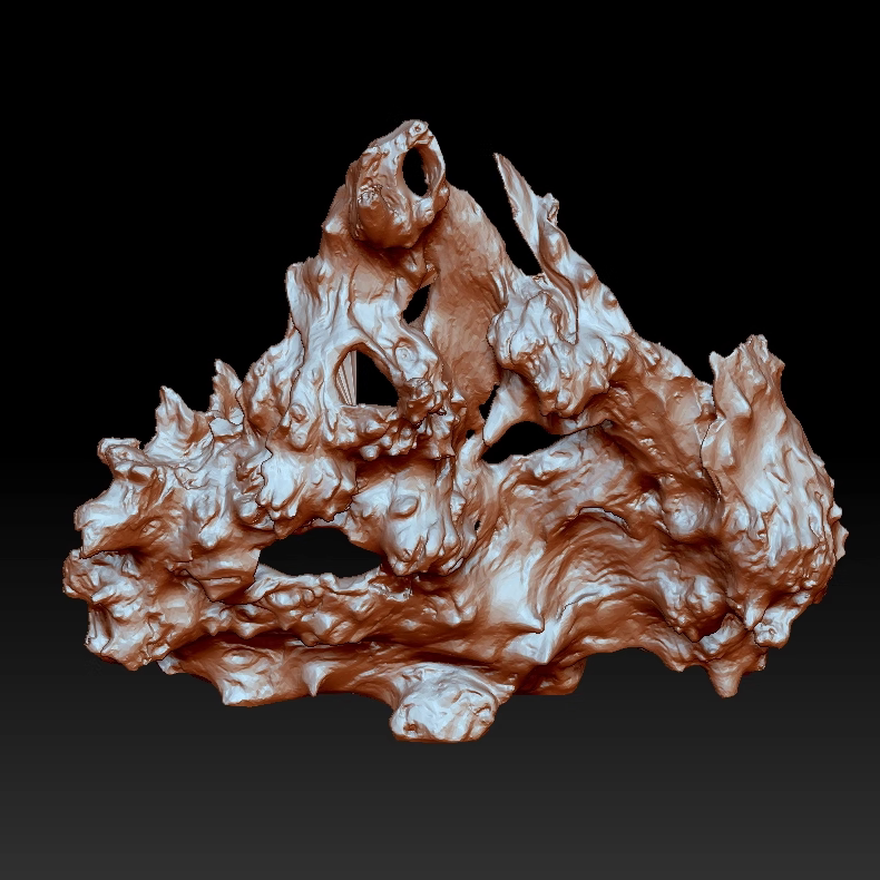 树桩根雕 三维图 圆雕图 模型 3d stl 精雕 木雕 雕刻图