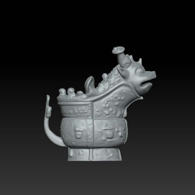 三维图 圆雕图 模型 3D STL 精雕 木雕 雕刻图S山西獣状觥250928