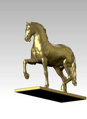 三维图 圆雕图 模型 3D STL 精雕 木雕 雕刻图D雕塑马250703