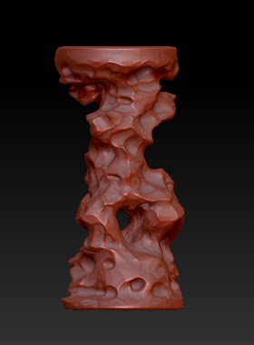 三维图 圆雕图 模型 3D STL 精雕图太湖石展示台26611
