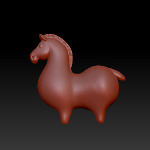 三维图 圆雕图 模型 3D STL 精雕 木雕 雕刻图T唐代马251119