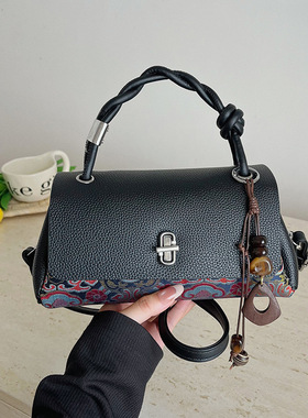 简约小众轻奢隔层女包diy半成品手工材料包通勤斜挎包跨境.