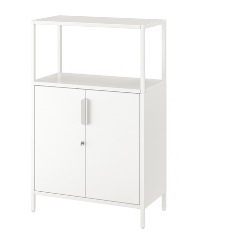 IKEA宜家特罗滕 储物柜白色70x35x110 厘米办公收纳柜文件柜书柜