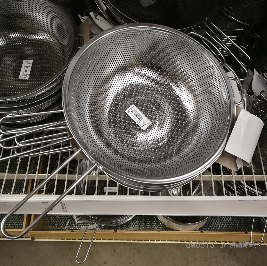 宜家国内代购艾迪利斯滤碗含手柄不锈钢伸缩沥水篮洗菜筐碗架滤水