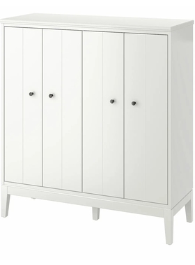 IKEA宜家宜达奈 双折门柜，白色121x135 厘米收纳柜抽屉柜整理柜