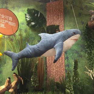 宜家布罗鲨鱼宝宝婴儿童不掉毛靠枕玩偶抱枕公仔毛绒玩具国内代购