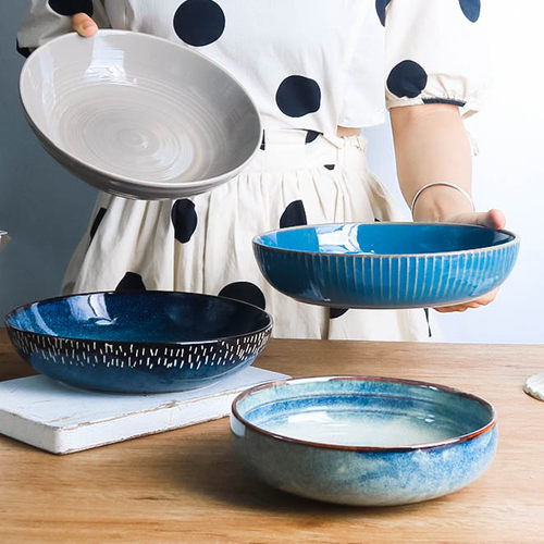 大众碗陶瓷纯色拌面碗圆形