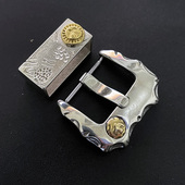 手工制作表带扣高桥风真皮表带扣表带游环个性 24mm针扣配件