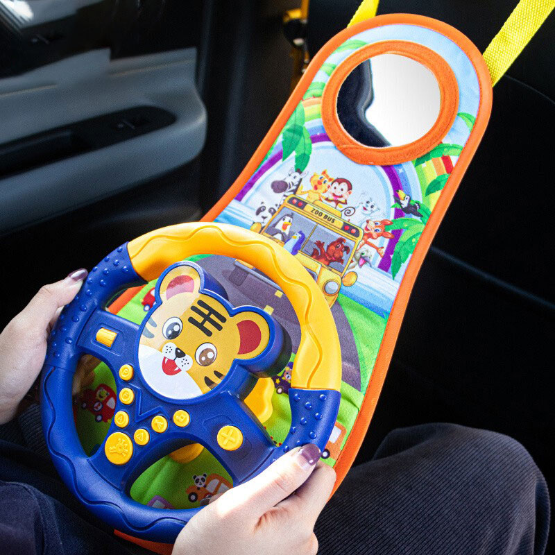 儿童仿真方向盘模拟驾驶宝宝安全