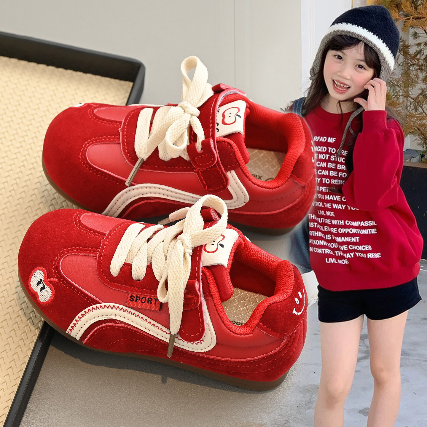 儿童运动鞋2025春秋新款男童德训鞋子女童阿甘鞋小童宝宝休闲板鞋