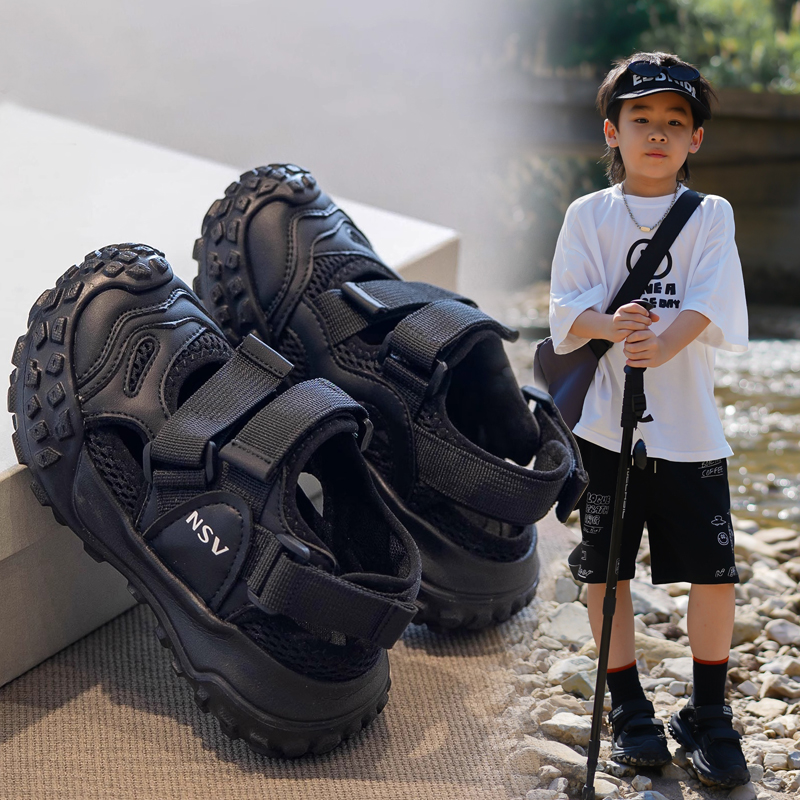 儿童凉鞋男童2025新款夏季运动凉鞋夏款男孩大童鞋子薄款宝宝夏凉