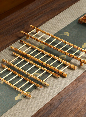 竹根梯子竹制品节节高升仿古小梯子 家居饰品 摆件 工艺品 小扶梯