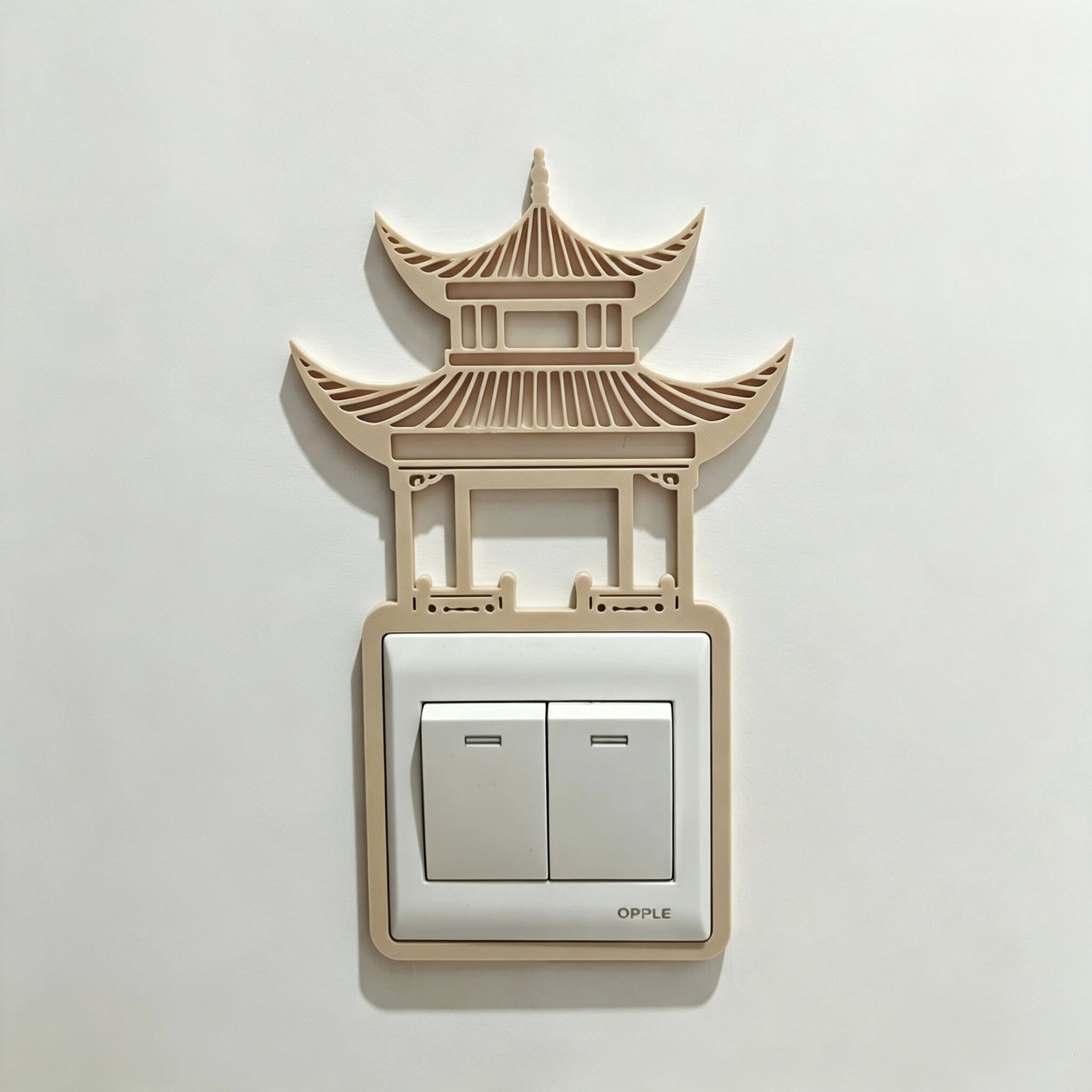3D打印中式凉亭开关贴86型通用图片