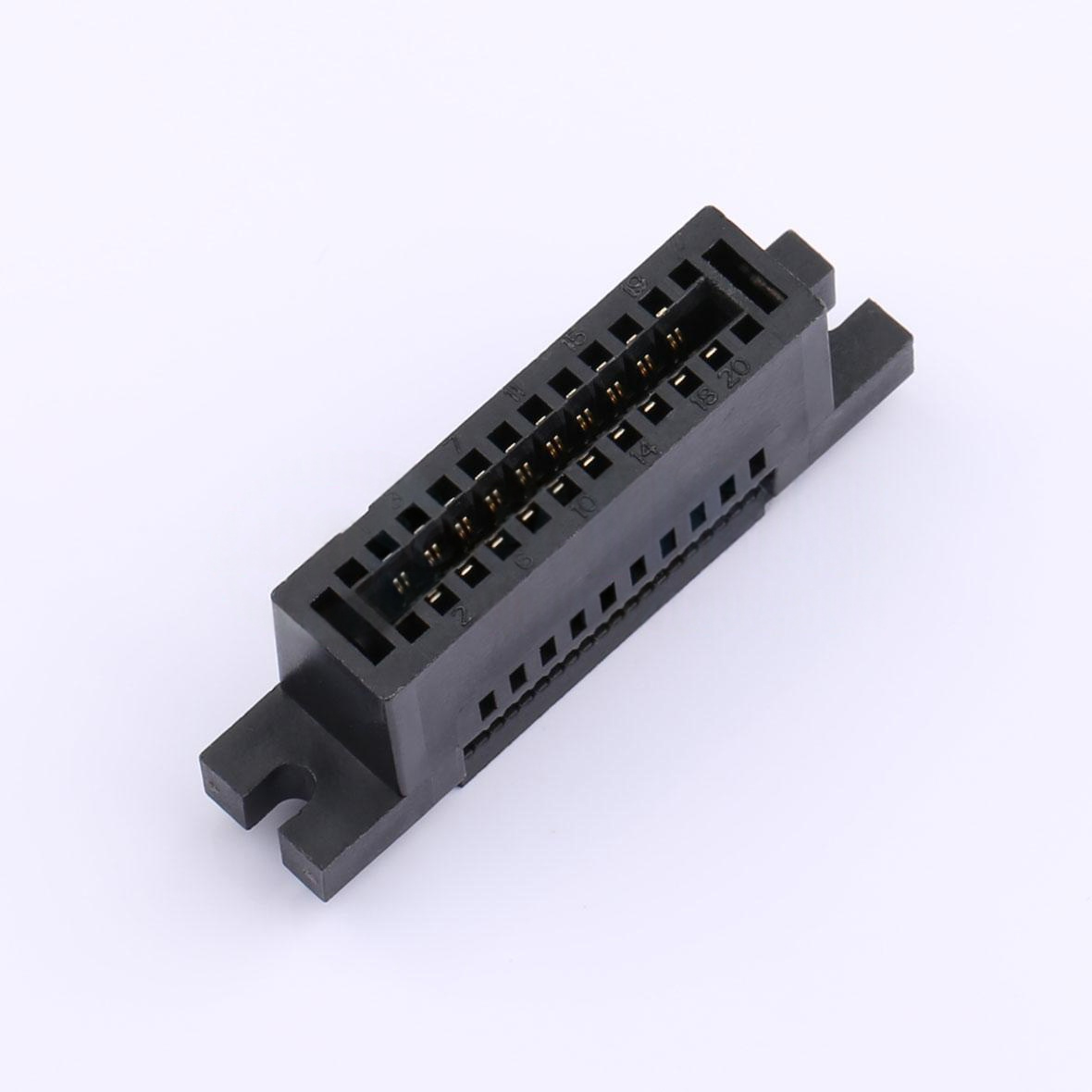 WingTAT 2.54mm压线式总线U型耳20P CE-225F 黑色 EC20P03BK-0002