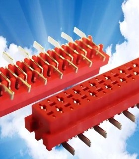 同创科技 AMP Micro-Match红色IDC 母座 16P 贴片焊板母座连接器