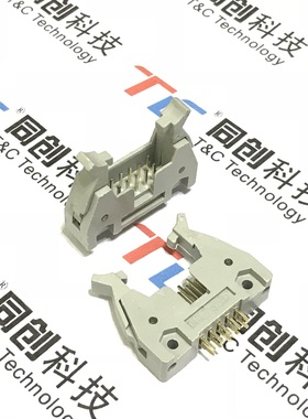 DDK 2.54mm DC2 10p 直脚 牛角座 FRC5系列 灰白色镀金