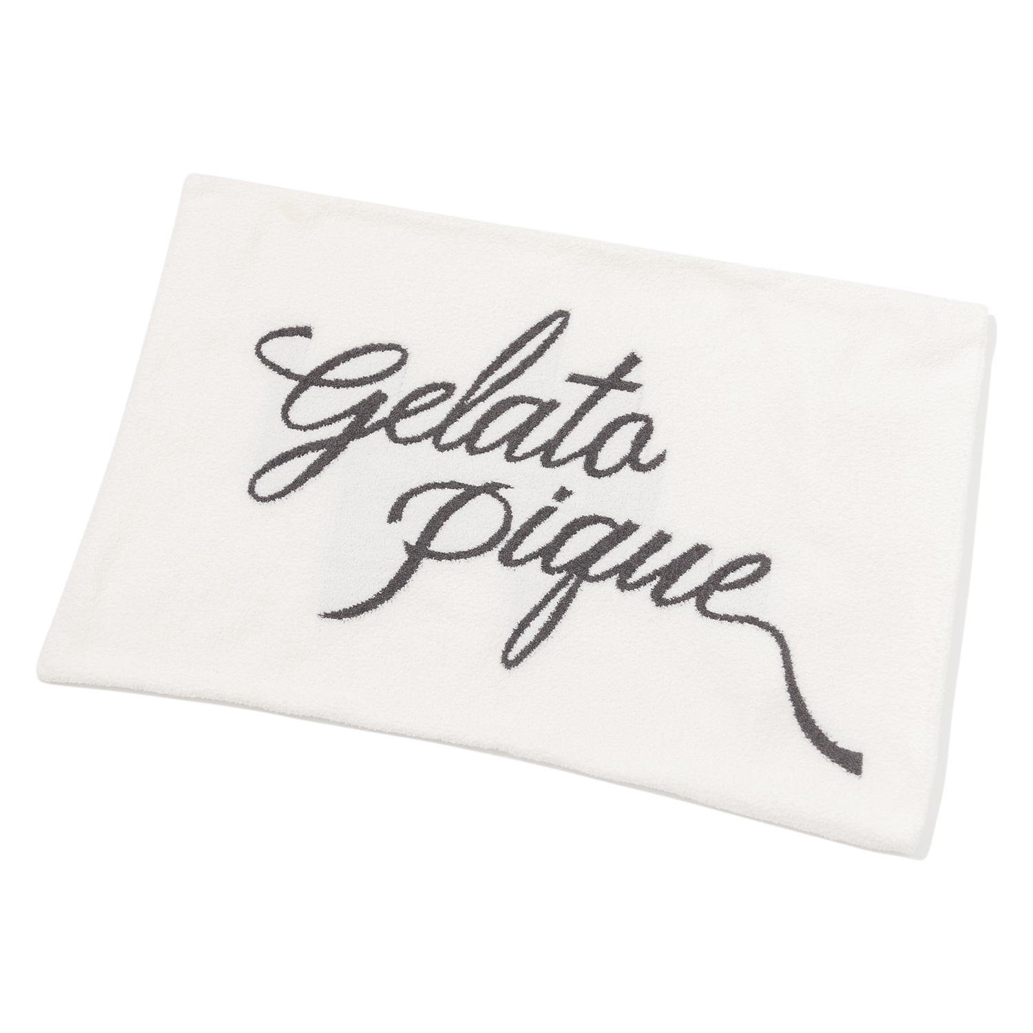 软绵绵羽毛绒简约字母白色枕套