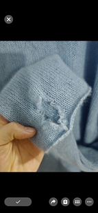 长羊绒衫 专业羊绒衫 修补袖 羊毛衫 修补破洞烂边修补 毛衣修补羊绒衫