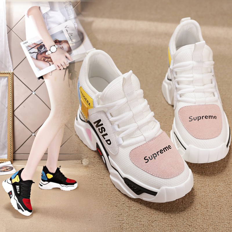 加绒运动鞋女冬保暖2019新款秋冬季厚底内增高学生百搭跑步休闲鞋