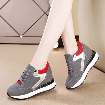 香港内增高秋冬季新款透气运动鞋