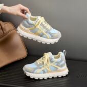 老爹鞋 8CM内增高女鞋 网面透气厚底休闲运动鞋 德训鞋 2025夏季 新款