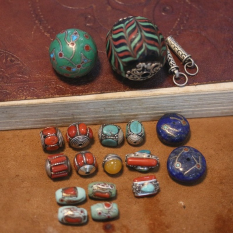 925纯银绿松石银饰复古配件