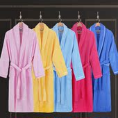 五星级酒店纯棉浴袍毛巾料睡袍浴袍男女士秋冬季 加厚吸水全棉浴衣