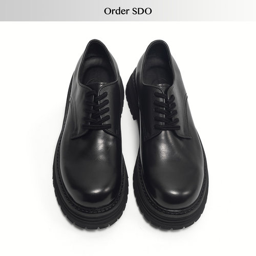 Order欧美马皮大头德比鞋男