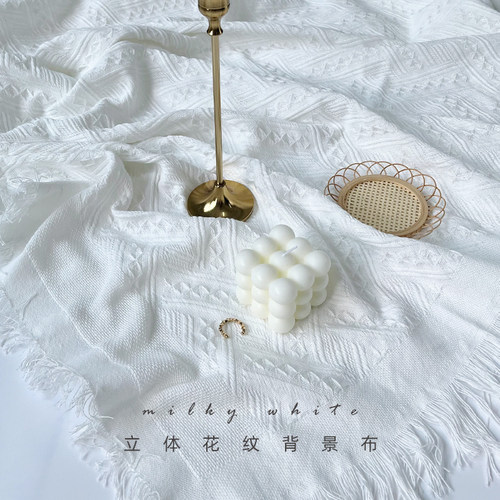 白色摆拍背景布拍照道具ins网红