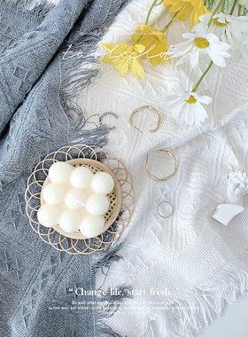 立体花纹拍照背景布ins网红摆拍道具白色沙发桌布摄影装饰甜品台