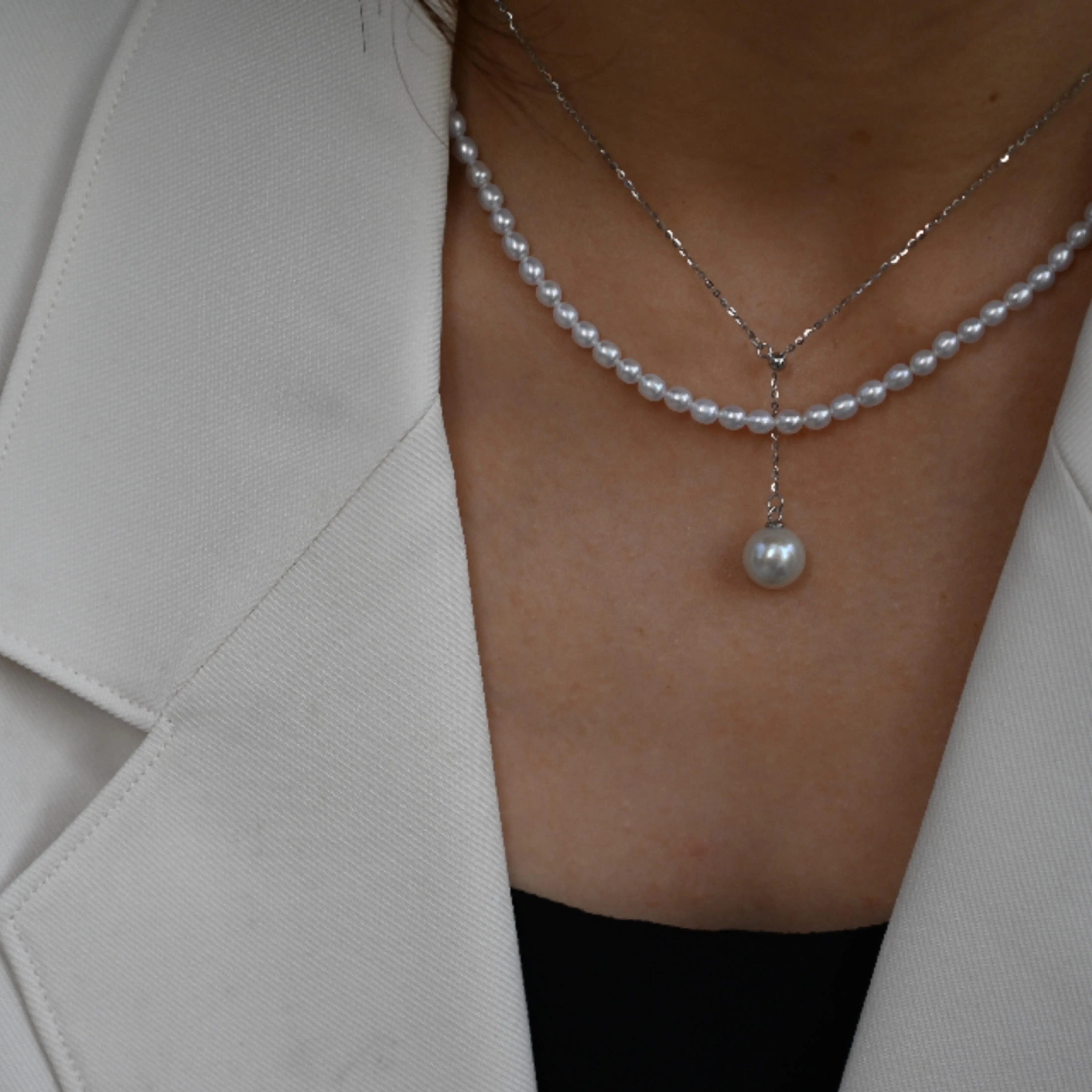 流云府制极光淡水真珍珠超值耳钉项链套装轻奢配饰珠宝百搭锁骨链,珠宝/钻石/翡翠,颈饰,淘宝优惠券,粉丝福利购,淘宝优惠卷