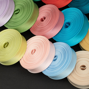 包边条2cm加宽色丁仿真丝布料汉服门襟镶边缎带锁边衣服装饰辅料