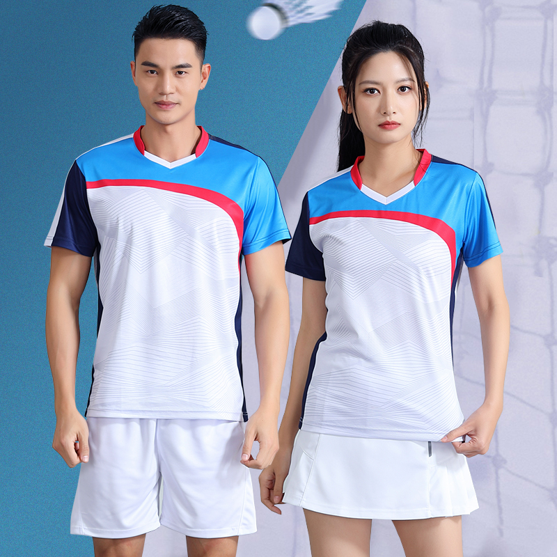 新款速干羽毛球服套装女款网球乒乓球汽排球男款训练比赛队服定制