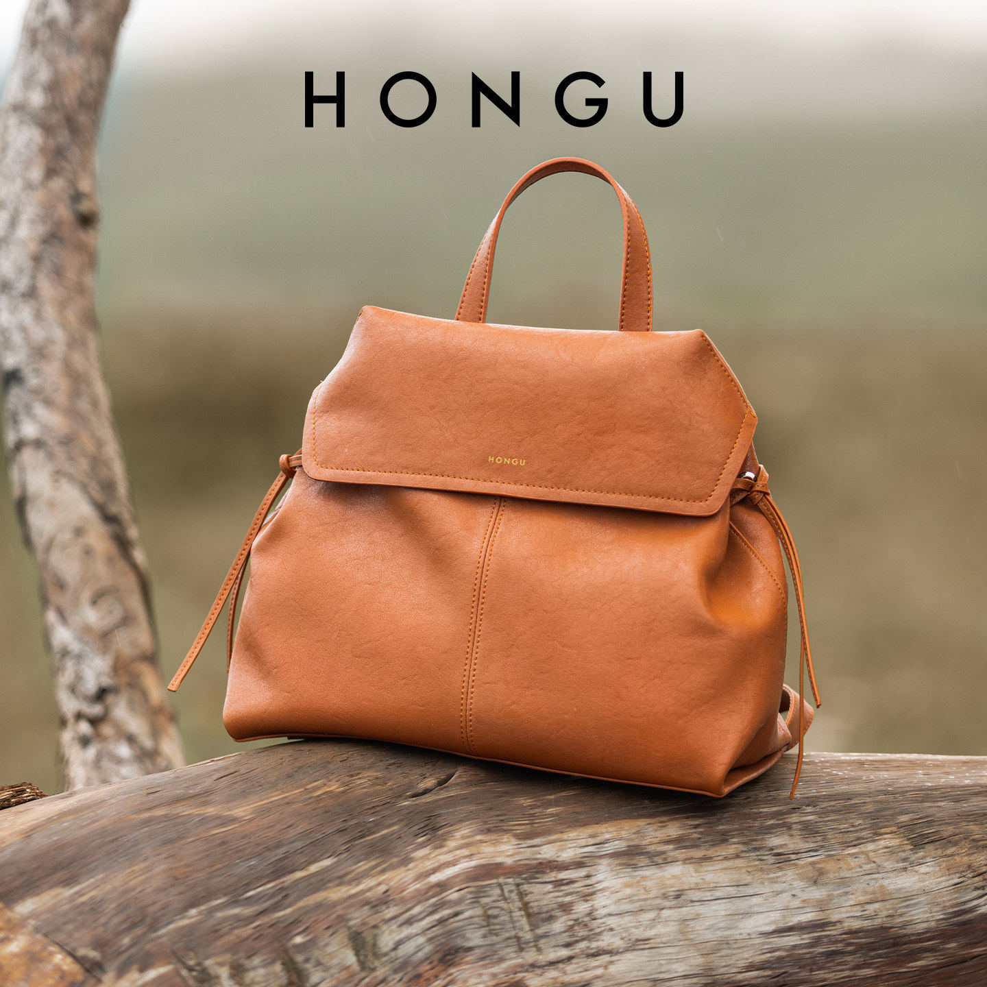 HONGU/红谷女包新款植鞣皮双肩包大容量通勤背包真皮女士包包