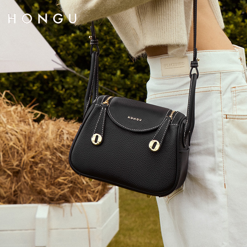 红谷大容量单肩斜挎枕头包