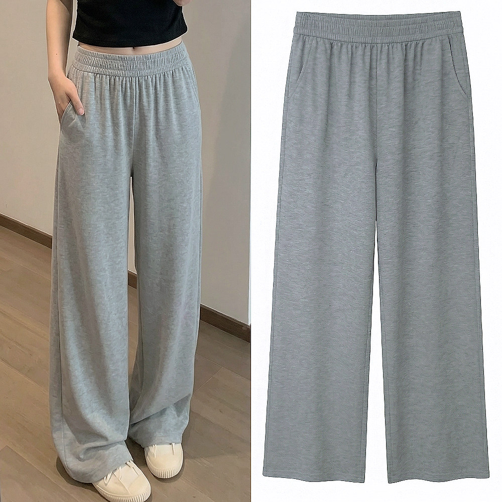 薄款垂感休闲卫裤女宽松bf慵懒风春夏2026新款运动直筒阔腿裤子