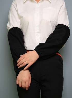 防水防污纯棉袖套女咖啡店长款成人工作服家居打扫上班耐脏护袖