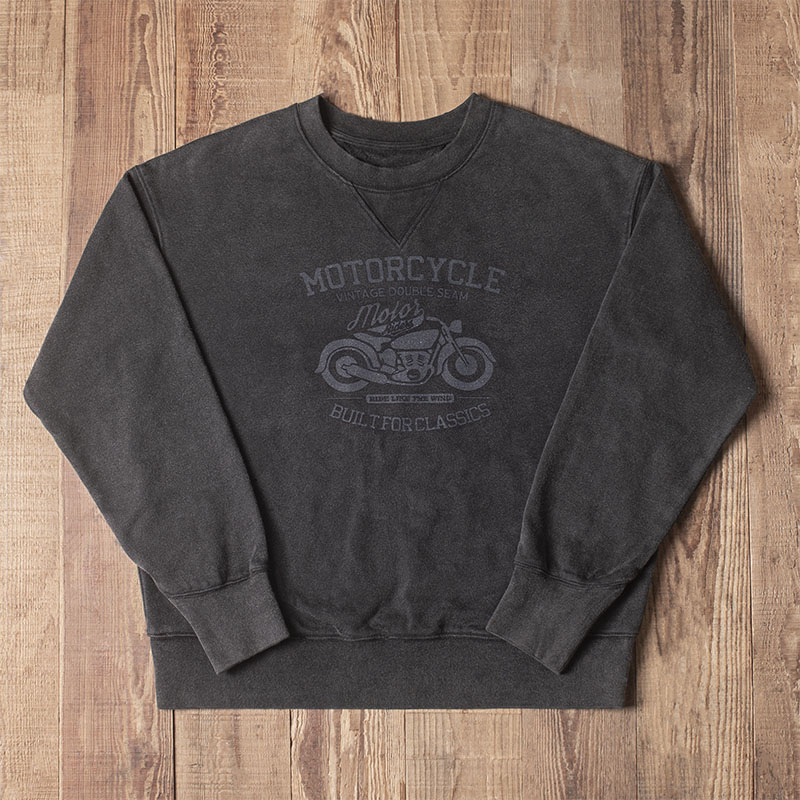 做旧复古vintage圆领卫衣