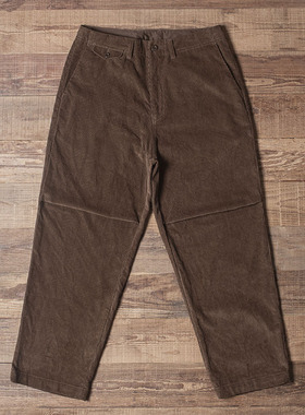 Double Seam 春季灯芯绒休闲裤 美式复古中腰宽松工装裤阿美咔叽