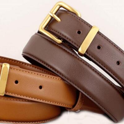 NeedShop1 新款双色百搭复古气质款简约腰带皮带女