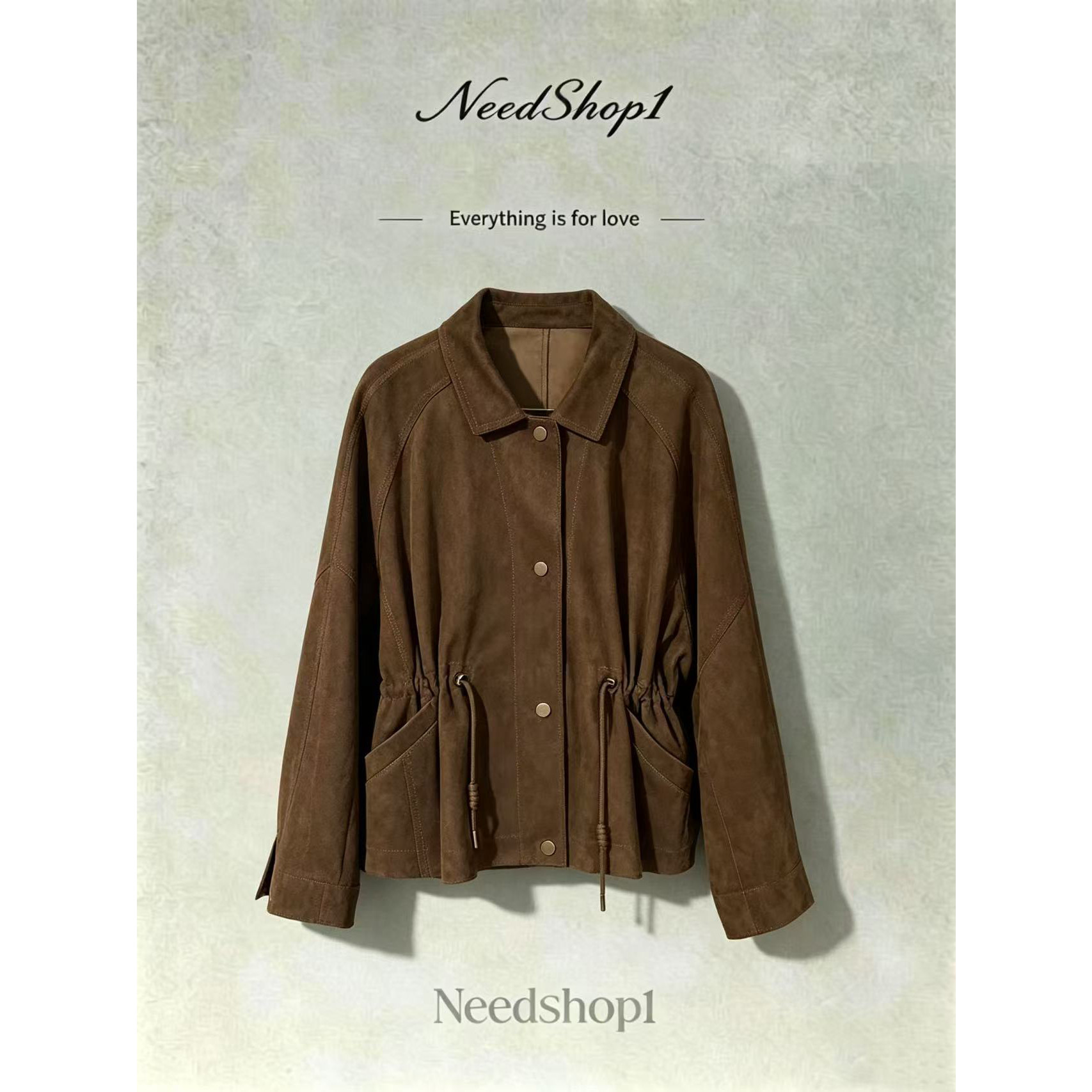 NeedShop1 【定制款收腰皮衣】进口双色可收腰版绵羊皮外套