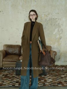 款 烟中驼高级感百搭经典 全羊毛大衣外套 新款 NeedShop12023冬季