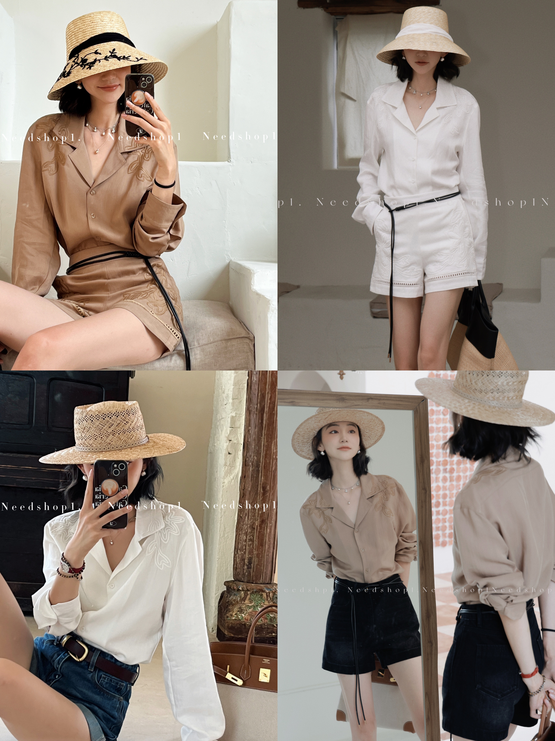 NeedShop1早秋新款刺绣复古宽松