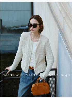 NeedShop1暖杏小香风针织款外套