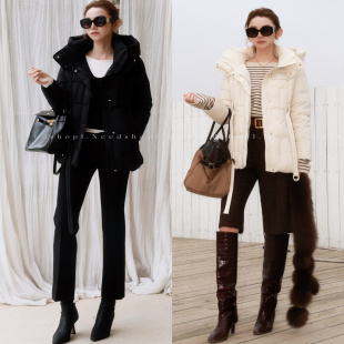 简约收腰羽绒服 羽绒服 NeedShop1 双色中长款